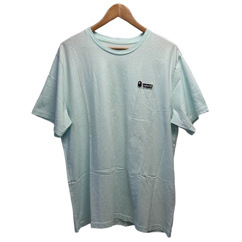 Levi's x BAPE Bathing Ape Mens Size L Short Sleeve T-Shirt Seafoam Green Limited